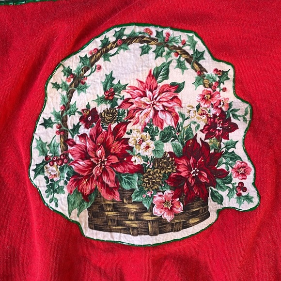 Vintage Chris Red Floral Sweatshirt - Picture 3 of 4